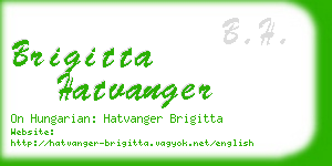 brigitta hatvanger business card